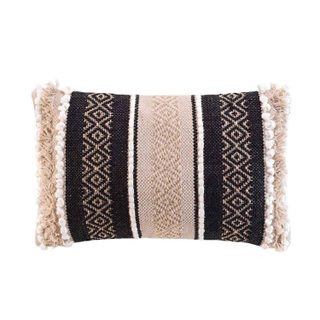 Coussin déco  mirage  30x50cm naturel & noir