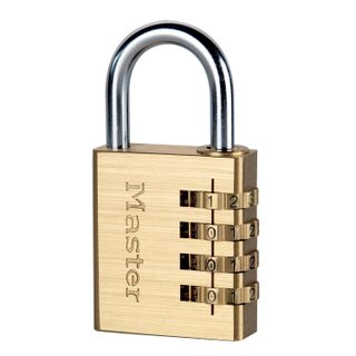 Master Lock Cadenas à combinaison programmable 604EURD - 40 mm, finition laiton