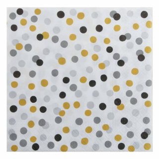 Lot de 20 Serviettes en Papier  Confettis  33x33cm Multicolore