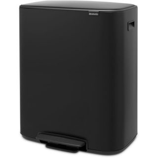 Poubelle de cuisine tri sélectif à Pédale Bo 2X30L Matt Black
