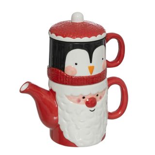 Théière avec Tasse  Père Noël  21cm Multicolore
