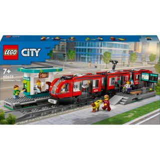LEGO® City 60423 Le tramway et la station du centre-ville, véhicule pour enfants dès 7 ans