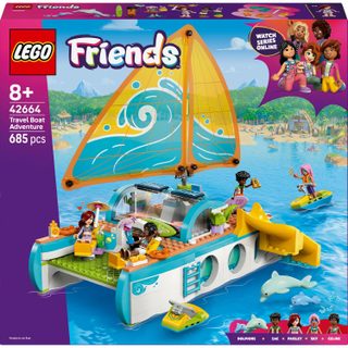 Friends 42664 L’Aventure en Bateau - Jeu Créatif dès 8 ans avec Dauphins - Cadeau