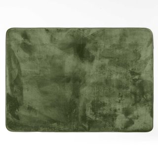 Tapis Doux en Microfibre - Vert Uni - Antidérapant - Confort et Déco - 120 x 170 cm