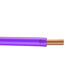 Fil électrique 1.5 mm² h07vu, en couronne de 100M violet