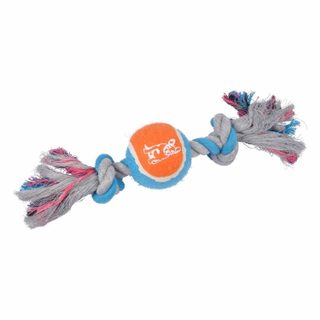Jouet Chien  Corde & Balle de Tennis  30cm Orange