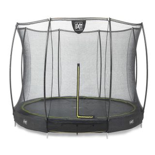 Trampoline enterré Silhouette Ø 3,66 m avec filet de sécurité Noir - Exit Toys