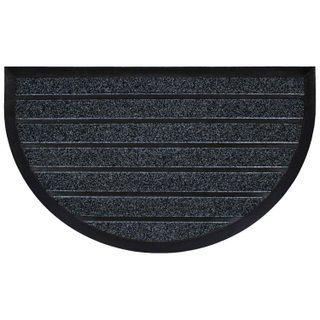 Tapis d'entrée demi-lune  marco  45x75cm gris