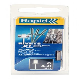 Rapid Lot de 40 rivets aluminium Diam.4.8 x H.12 mm