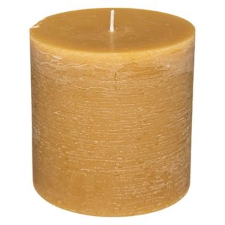 Bougie Cylindrique  Rustic  10cm Jaune
