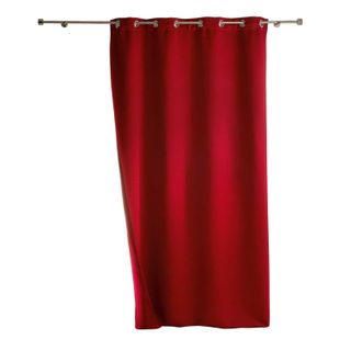 Rideau a oeillets 140x260 cm covery rouge