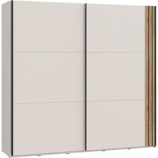 Market24 Armoire aménagée - WAIKATO - 2 portes coulissantes - Blanc - 220,1 x 61,2 x 210,5 cm