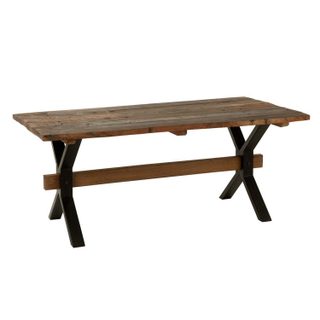 Table à Manger en Bois Vieilli  Fannie  180cm Marron