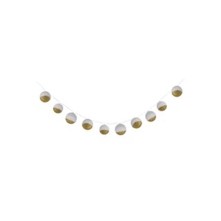 Guirlande Lumineuse  Boule  178cm Blanc & Or