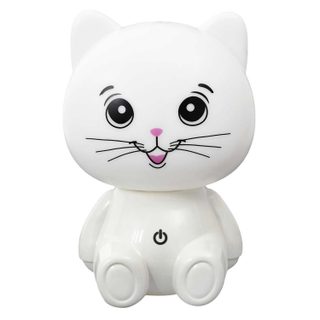 Veilleuse Enfant à LED  Chat  17cm Blanc