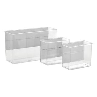 Lot de 3 Organiseurs Aimantés  Magnetic  28cm Transparent
