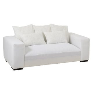 Canapé Design 5 Coussins  Monaco  217cm Blanc
