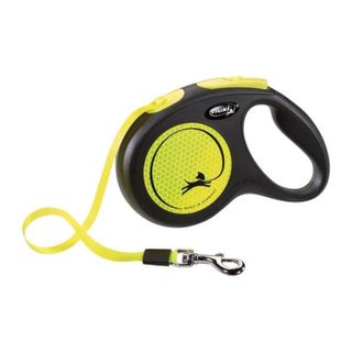 Flexi Laisse sangle - TRIXIE - 209321 - New NEON - 5 m - Jaune fluo