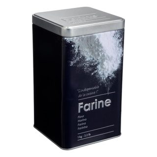 Boîte à Farine  Relief II  18cm Noir