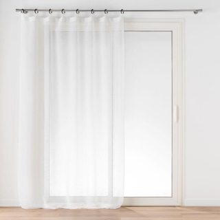 Rideau voilage à œillets  davina  140x240cm blanc