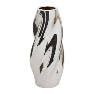 Atmosphera Vase Design Torsadé en Dolomite Sky 28cm
