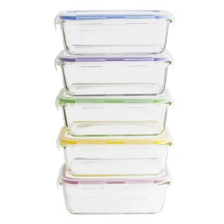 5 boîtes rectangulaires batch cooking - PKV-5SRB
