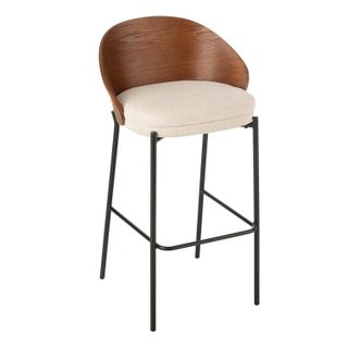 Chaise de Bar Design  Lone  97cm Marron & Beige