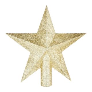 Cimier Étoile Déco  Paillettes  22cm Or