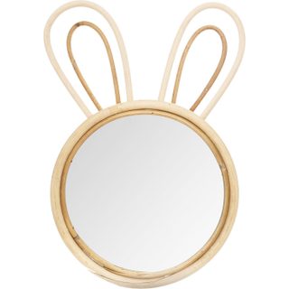 Miroir mural enfant en bambou Wild - Diam. 24 cm