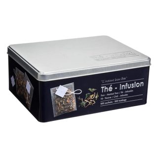 Boîte à Thé & Infusion en Sachet  Relief II  21cm Noir