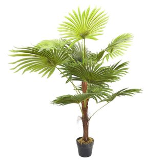 Plante Artificielle en Pot  Palmier  135cm Vert & Noir