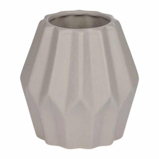 Vase Déco en Céramique  Origami  12cm Taupe