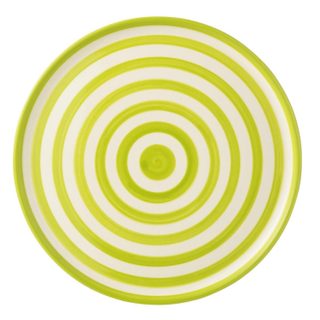 Assiette de Présentation en Céramique  Granada Rayure  34cm Vert