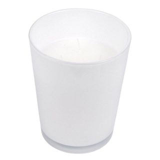Bougie en Verre Parfumée Design  Élégant  16cm Blanc