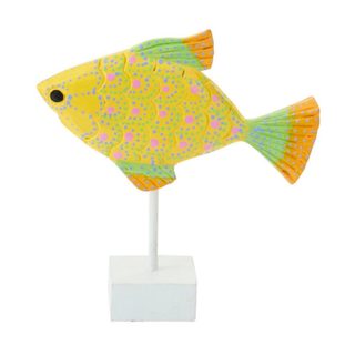 Statuette Déco Poisson en Bois  Omi  23cm Multicolore
