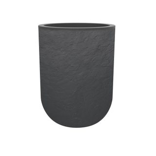 EDA Pot de fleurs rond en plastique Volcania UP anthracite - diamètre 40 cm