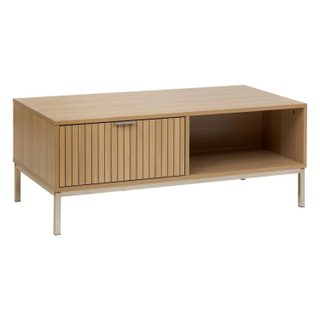 Table Basse Avec Tiroir  Tasso  100cm Naturel