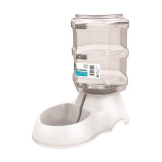 M-PETS Distributeur deau Hexagonal - 3500ml - Blanc - Pour chien