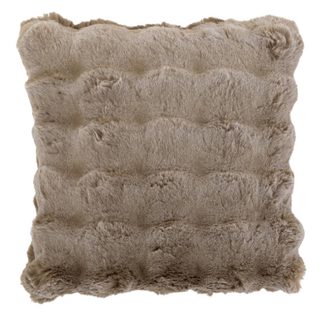 Coussin Déco Uni  Wave  45x45cm Taupe