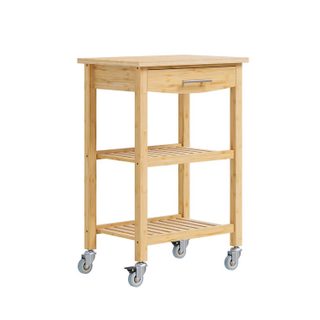 Chariot de Cuisine en Bambou Bois 58x40x86cm FKW135-N