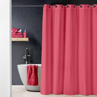 Rideau de douche  dotty  180x200cm framboise