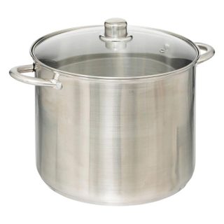 Marmite en Inox  Couvercle en Verre  13L Argent