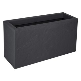 EDA Jardinière plastique Durdica Up anthracite 79,5 x 29,5 x h.29,5 cm