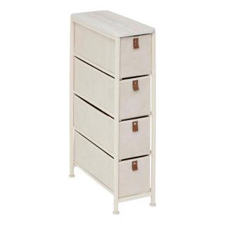 Meuble de Rangement 4 Tiroirs  Tissa  77cm Beige