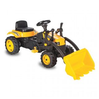 Tracteur à pédales avec Chargeur Strong Bull jaune