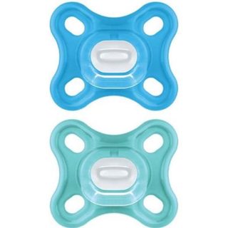 Sucette Physiologique MAM - Lot de 2 - Silicone Souple et Doux - Bleu/Vert