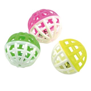 Love Story Lot de 3 Balles pour Chat Grelot 4cm