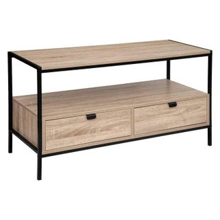 Meuble TV 2 Tiroirs Design  Aliaj  100cm Beige