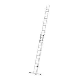 Echelle coulissante à corde 2 plans 2x15 échelons 7,6m/8,4m en aluminium Hailo ProfiStep Duo