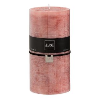 Bougie Cylindrique Déco  Junina  20cm Terracotta